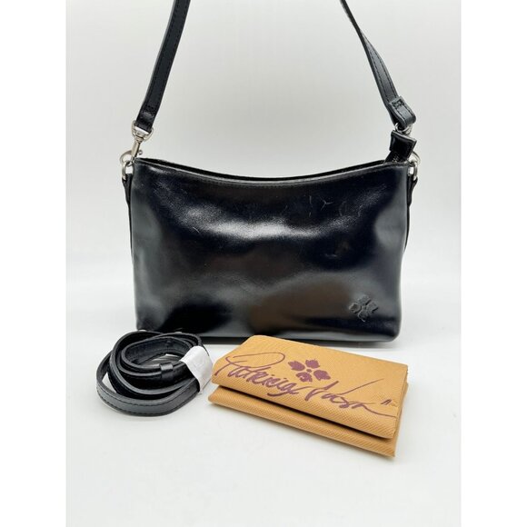 PATRICIA NASH Betta medium leather shoulder crossbody bag + Dust bag BLACK - Picture 4 of 14
